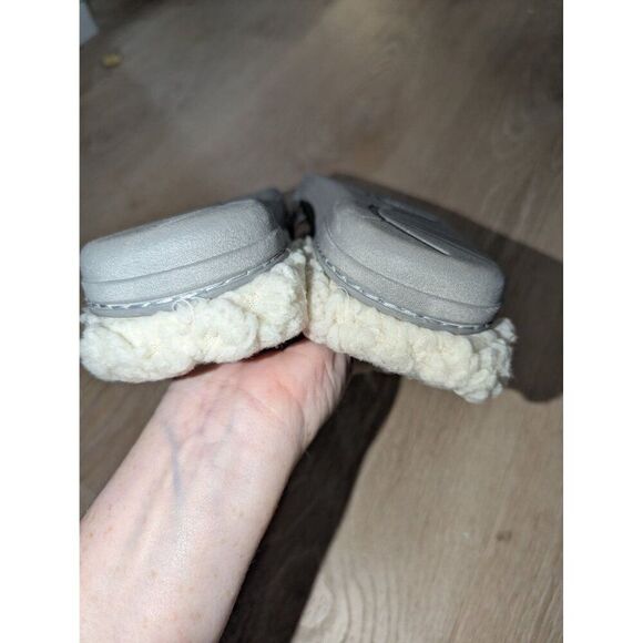 Women's Pink and Grey Cozy Slippers,House Shoes Hard Soles Sz 36 / 37 - Picture 8 of 9